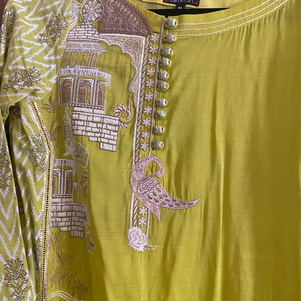 Lime Green Kurtha